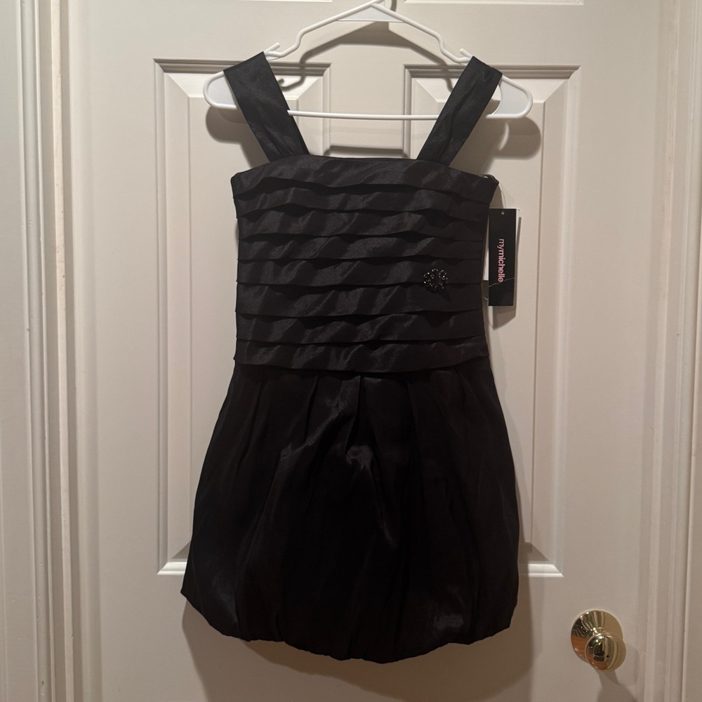 NWT Girls Black Party Dress